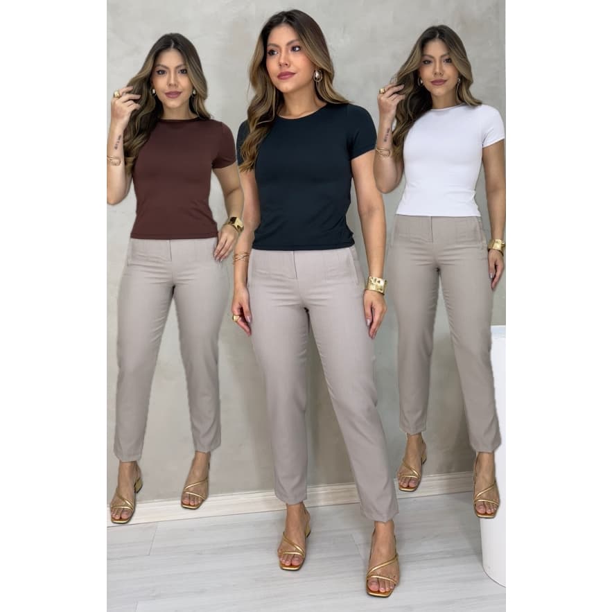 Kit 3 Blusinhas Basicas Femininas Premium