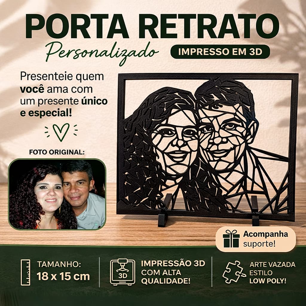 Porta Retrato Personalizado | Arte Vazada | Presente Personalizado | Presente Criativo | Quadro personalizado