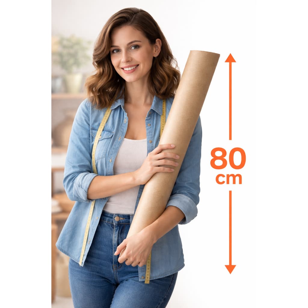 Papel pardo Kraft 80g Grosso Ultra Resistente | 80cm de Largura | Não Rasga Fácil | Alta Qualidade Profissional