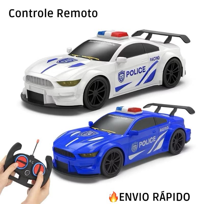 Carrinho De Controle Polícia Brinquedo menino