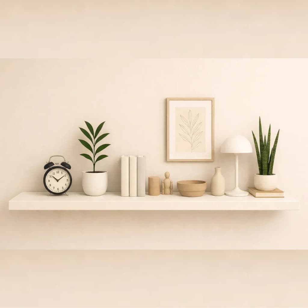 Prateleira Mdf 100x30 Moderna Suporte Parede Invisivel 30mm - Branco