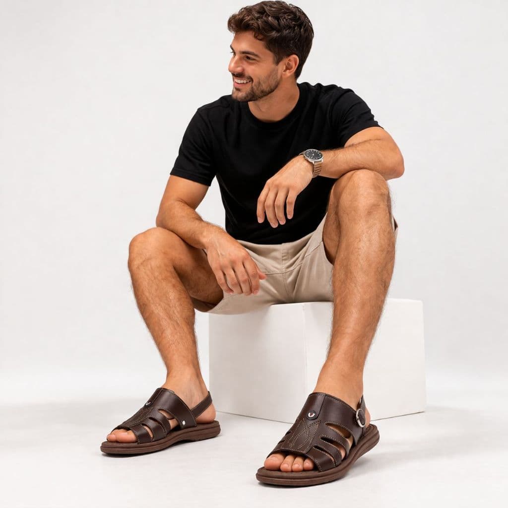 Sandália Chinelo Anti Stress Anatômico Ortopédico Confortável Masculino