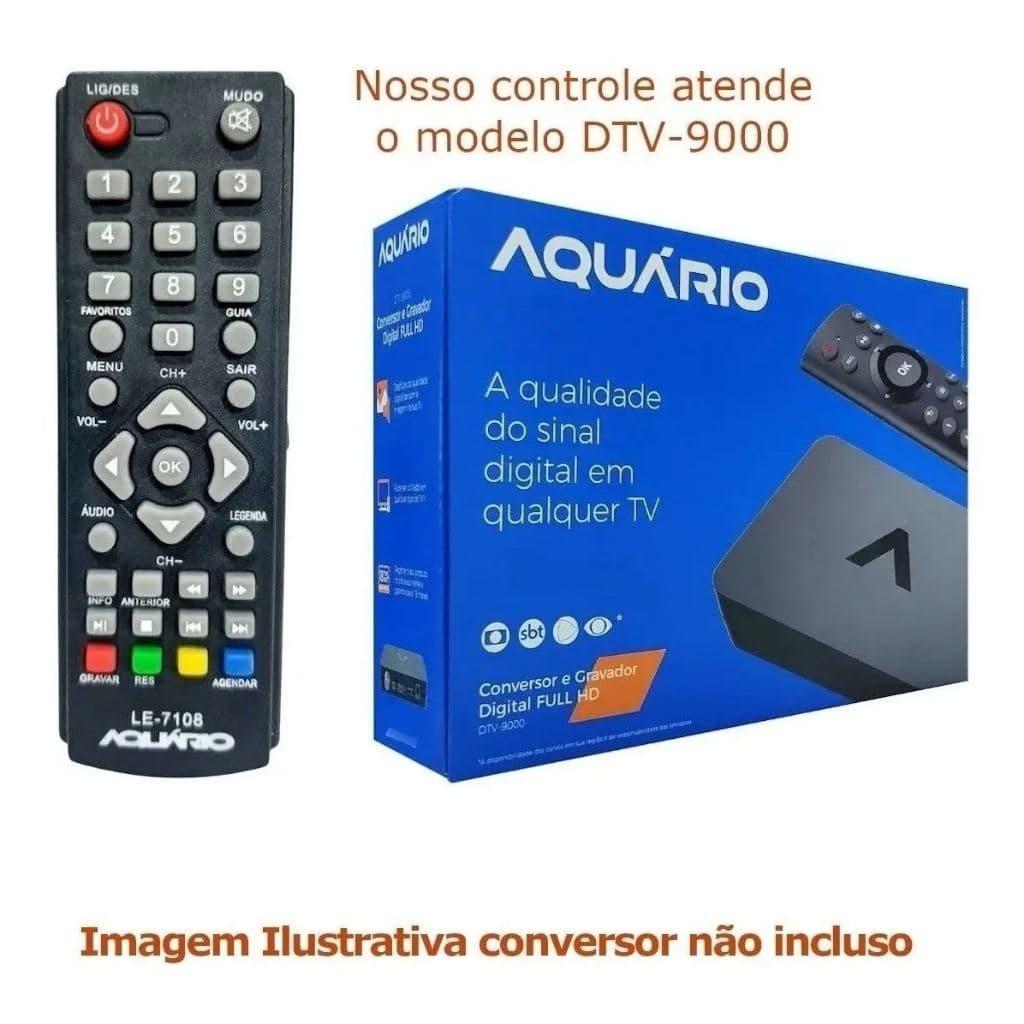Controle Conversor Aquário Dtv4000 Dtv5000 Dtv6000 Dtv7000,TOMATE,HOTSAT,LUCHV AMAZONIA,INDIGI.