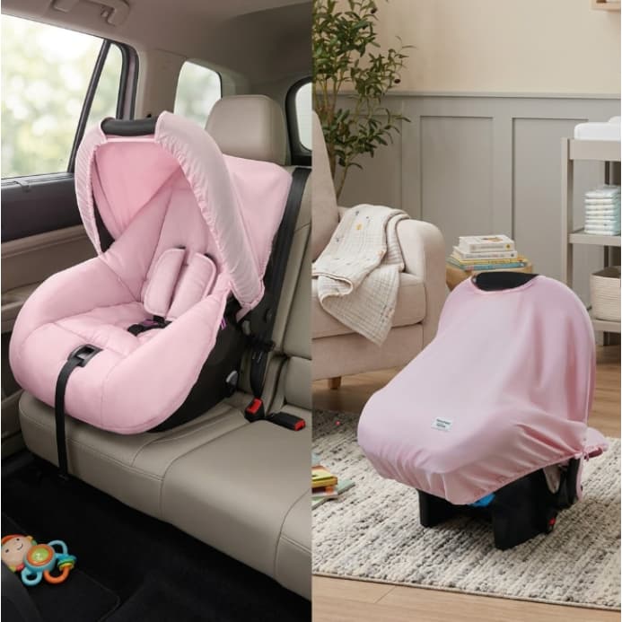 Capa de Bebe Conforto Protetor de Cinto Capota Protetora Solar Menina Menino Varias Cores