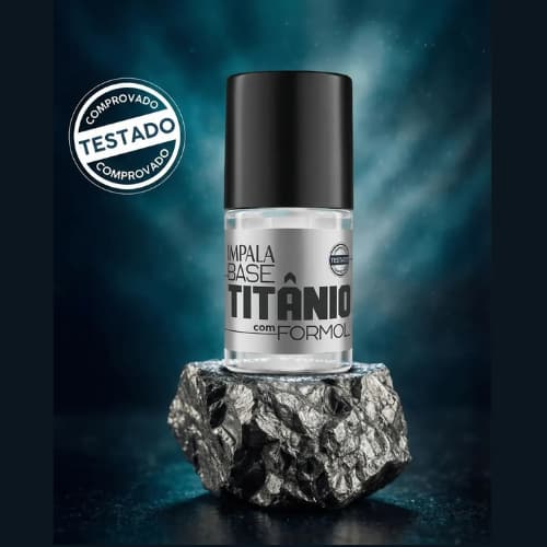 Base de Titânio Fortalecedora Esmalte Impala 8ml - Fortalece e Protege Unhas