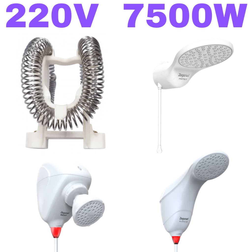 Resistência Ducha Moment Eletrônica Move Sublime Zagonel 220v 7500w Pratimix