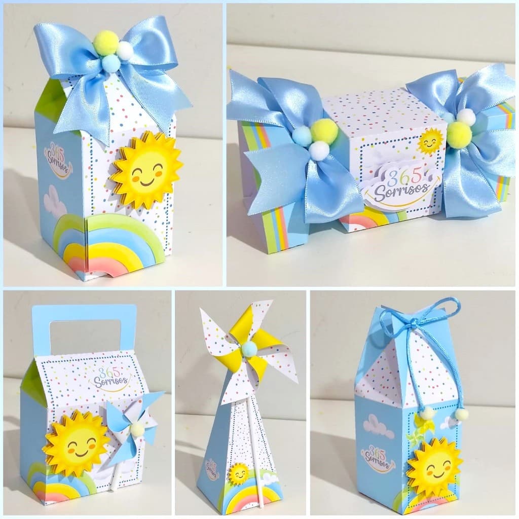 ✨ ENVIO RÁPIDO Kit Festa - 365 Dias, Menino, Azul, Volta ao Sol - Papelaria Personalizada - Lembrancinha de Festa