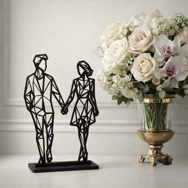 Decoração  Escultura Casal  MINIMALISTA   Enfeite Moderno para Sala ou Quarto, Presente Romântico