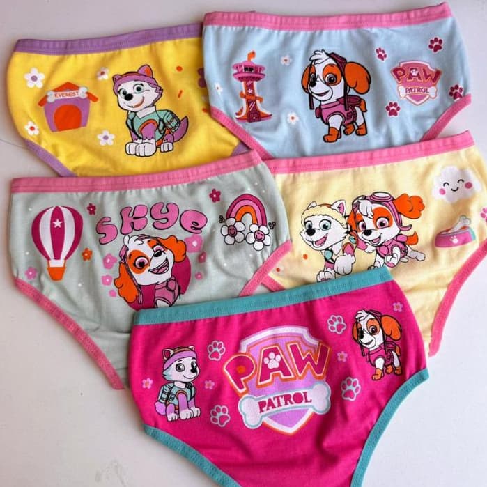 Kit 5 Calcinhas Desfralde Infantil Menina  Conforto Máximo, Estampadas e Antitranspirantes