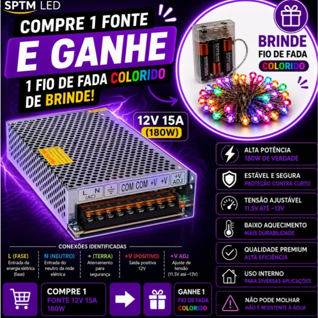 Fonte Chaveada Colmeia Profissional 12V 30a  – Alta Performance e Segurança (COD12V 30A)