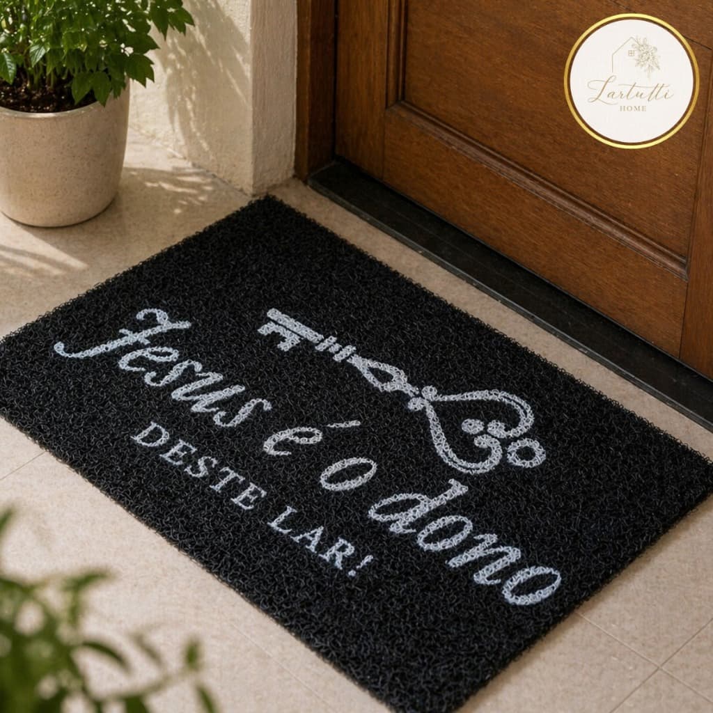 Tapete Premium  Jesus é o Dono Deste Lar Antiderrapante e Elegante