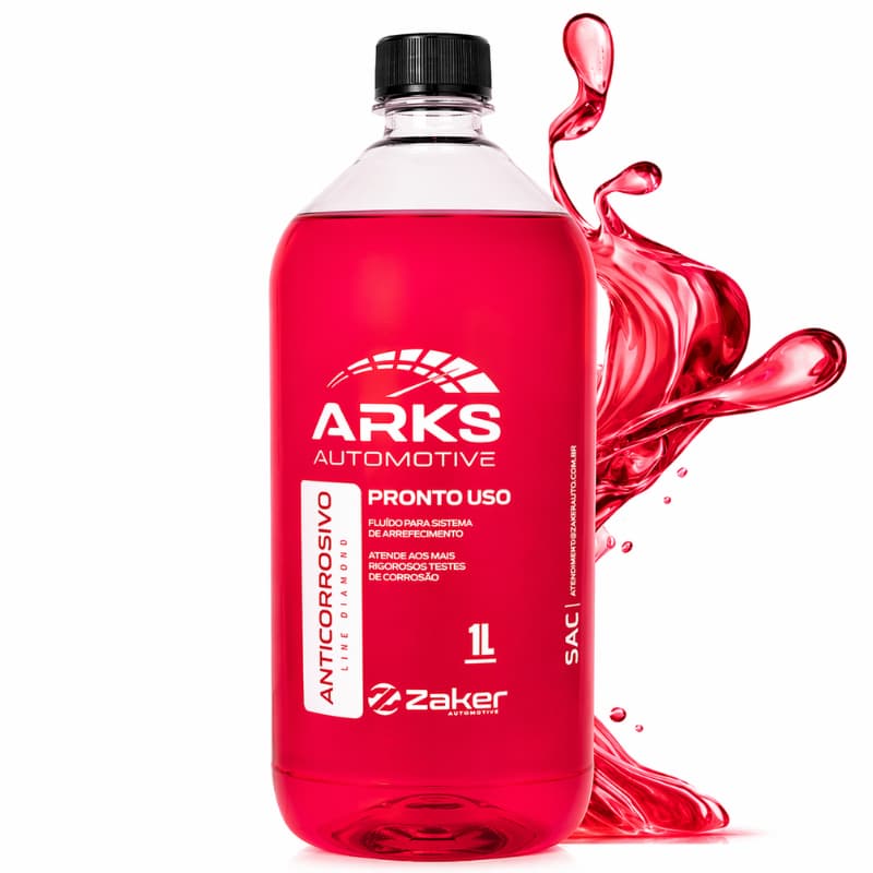 Fluido Radiador Rosa 1L ARKS Pronto Uso Anticorrosivo Motor