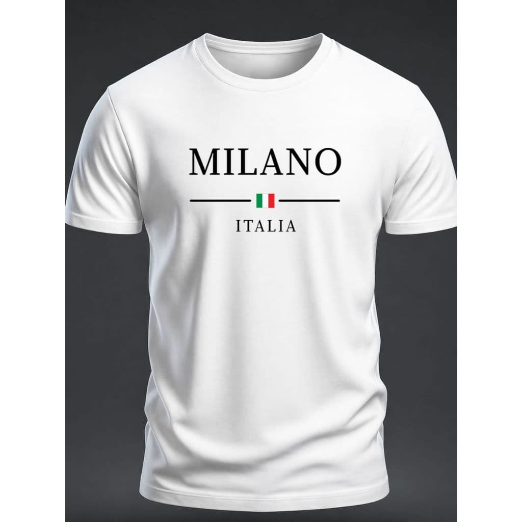 Camiseta Masculina 100% Algodão Fio 30.1 Camisa Milano Confortável Envio Imediato Oferta