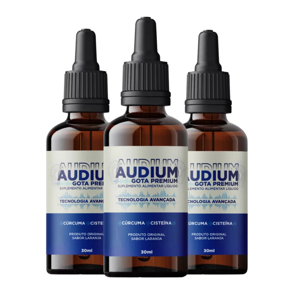 3 Unidades Audium - Frasco 30 ml - Entrega Imediata