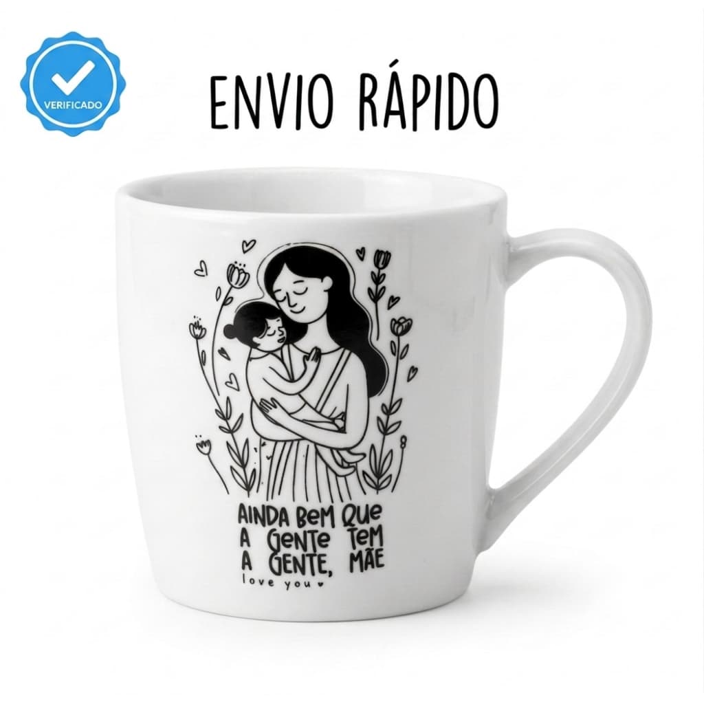Caneca Dia das Mães  Presente Especial | Cerâmica Premium |  Frase Personalizada | Presente Criativo