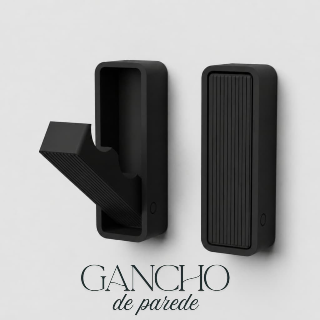 KIT Gancho Dobrável Premium De Parede Design Moderno Discreto Multiuso