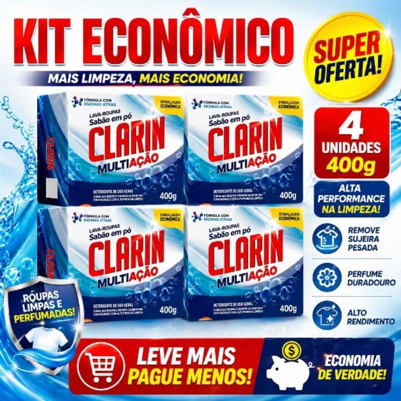 Sabão em Pó 400g Kit Econômico Lava Roupas Sabão  Remove Manchas Alta Performance sabão econômico