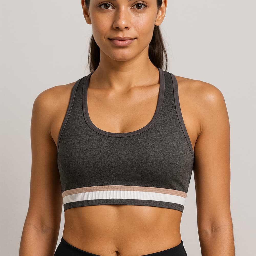 Top Nadador Suplex Mescla Academia Fitness Feminino Cropped Treino Musculação Yoga Pilates
