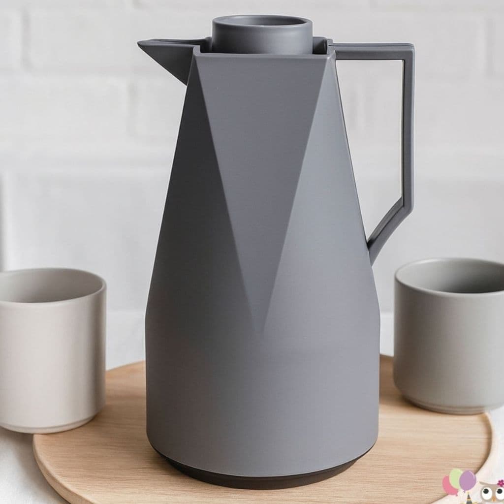 Garrafa Térmica De Plástico Origami 1 Litro Cinza Garrafa de Café Chá Termica Decorativa Para Cafe da Tarde Cha