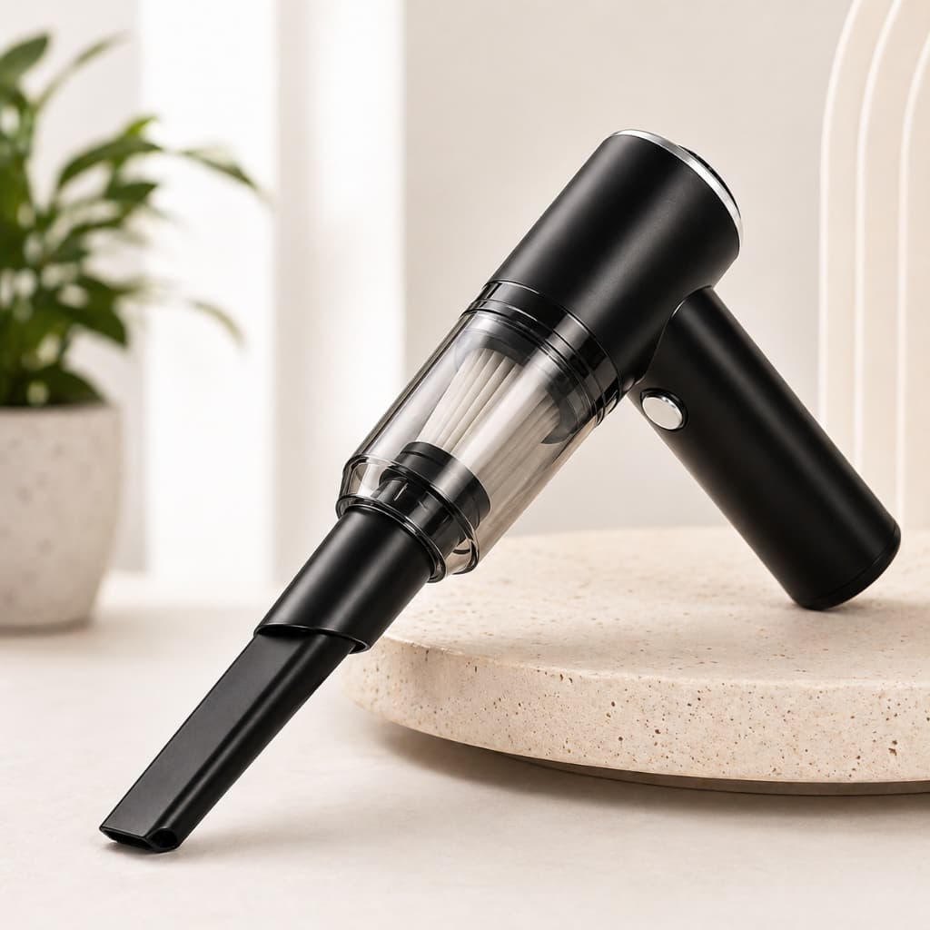 Mini Aspirador Automotivo Portátil Potente Recarregável Premium Bivolt