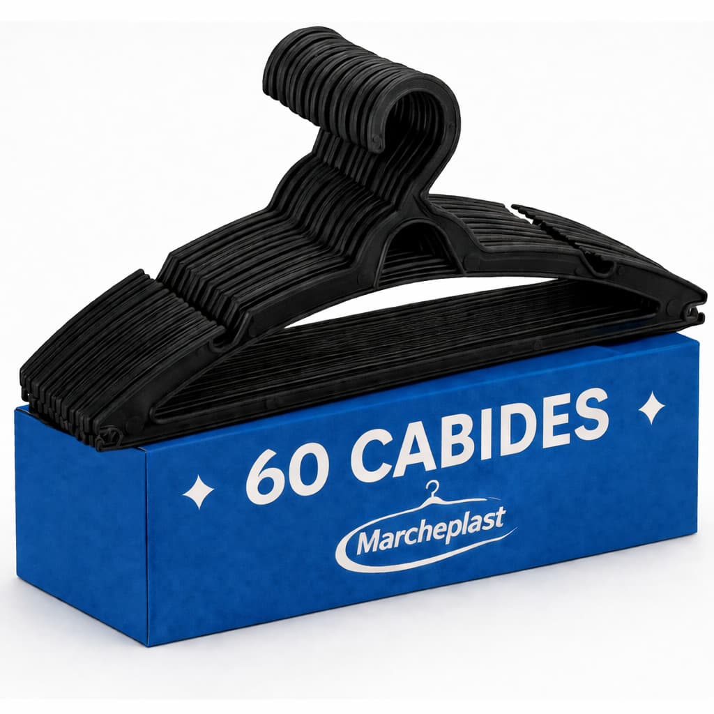 Kit com 60 Unidades Cabides Adulto Preto Envio Imediato