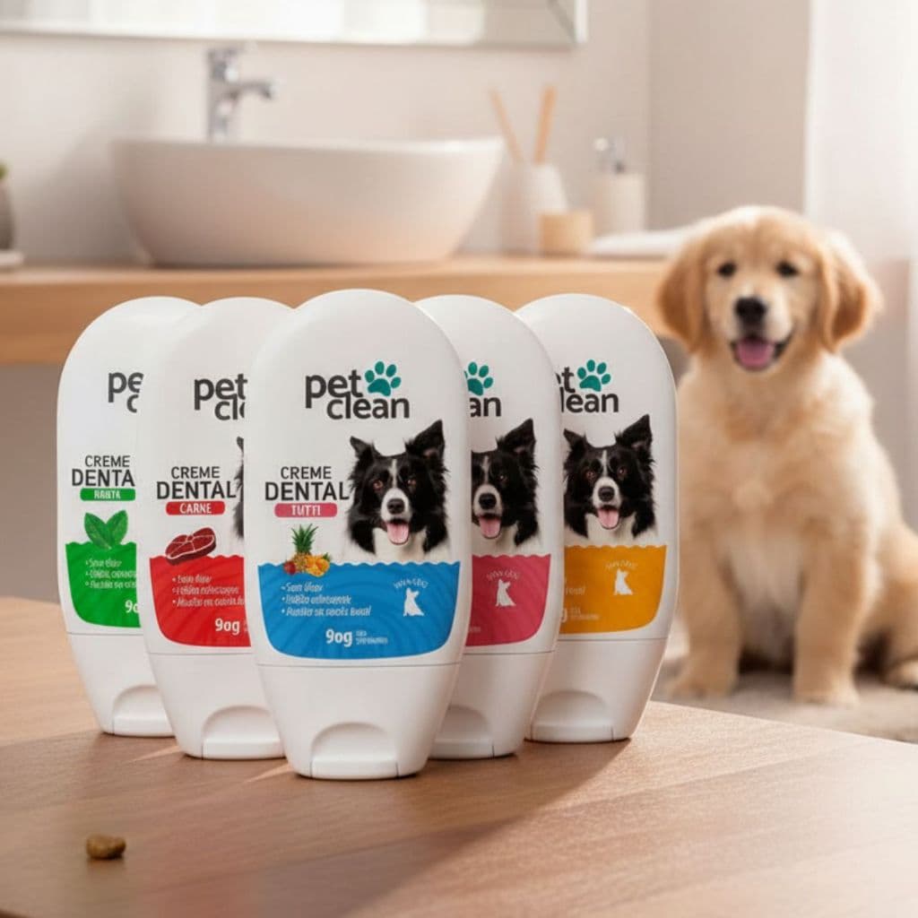Kit 5 Pasta De Dente Pet Clean Creme Dental 90g Cães