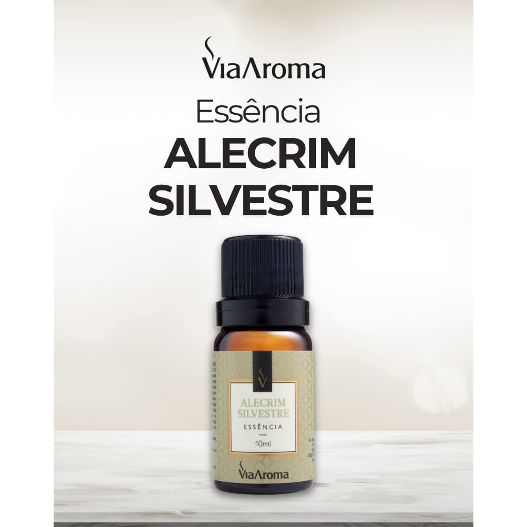Essência Alecrim Silvestre Via Aroma 10ml Aroma Herbal Fresco Casa Cheirosa Aromatizador Ambiente Difusor