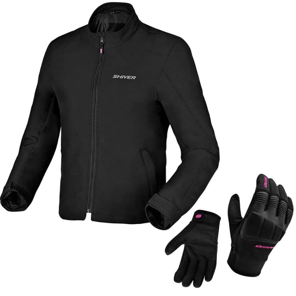 JAQUETA FEMININA MOTO MOTOCICLISTA MOTOQUEIRA PILOTA NEOPRENE SHIVER LAGUNA ESTILO BREEZE X11 + LUVA ROCKET 2 LANÇAMENTO