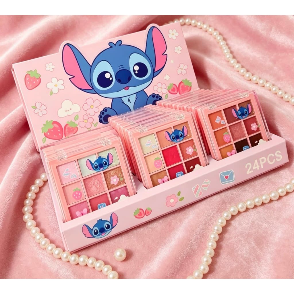 Paleta de sombras de 9 cores com combinação de texturas matte, perolada e glitter(QYY-027)