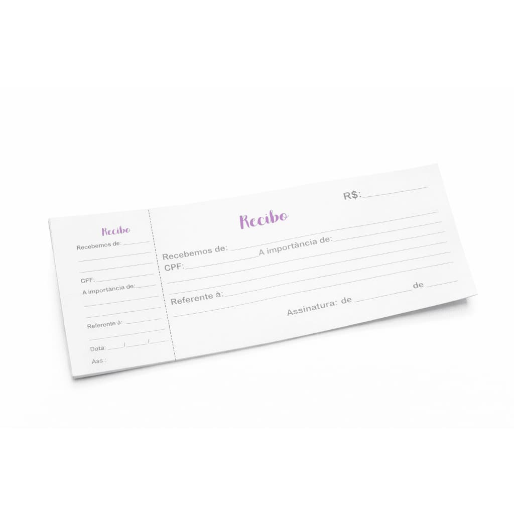 Talão Recibo com Canhoto / Talão / Blocado /Personalizado / Com logo
