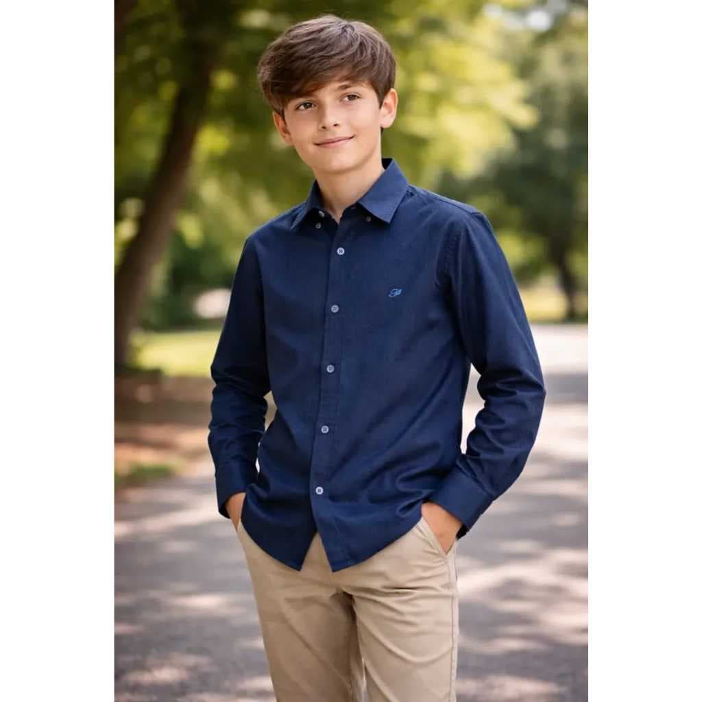 camisa Jeans infantil menino juvenil manga longa 1 2 3 4 6 8 10 12 14 e 16 Anos mais  masculino blusa menino criança