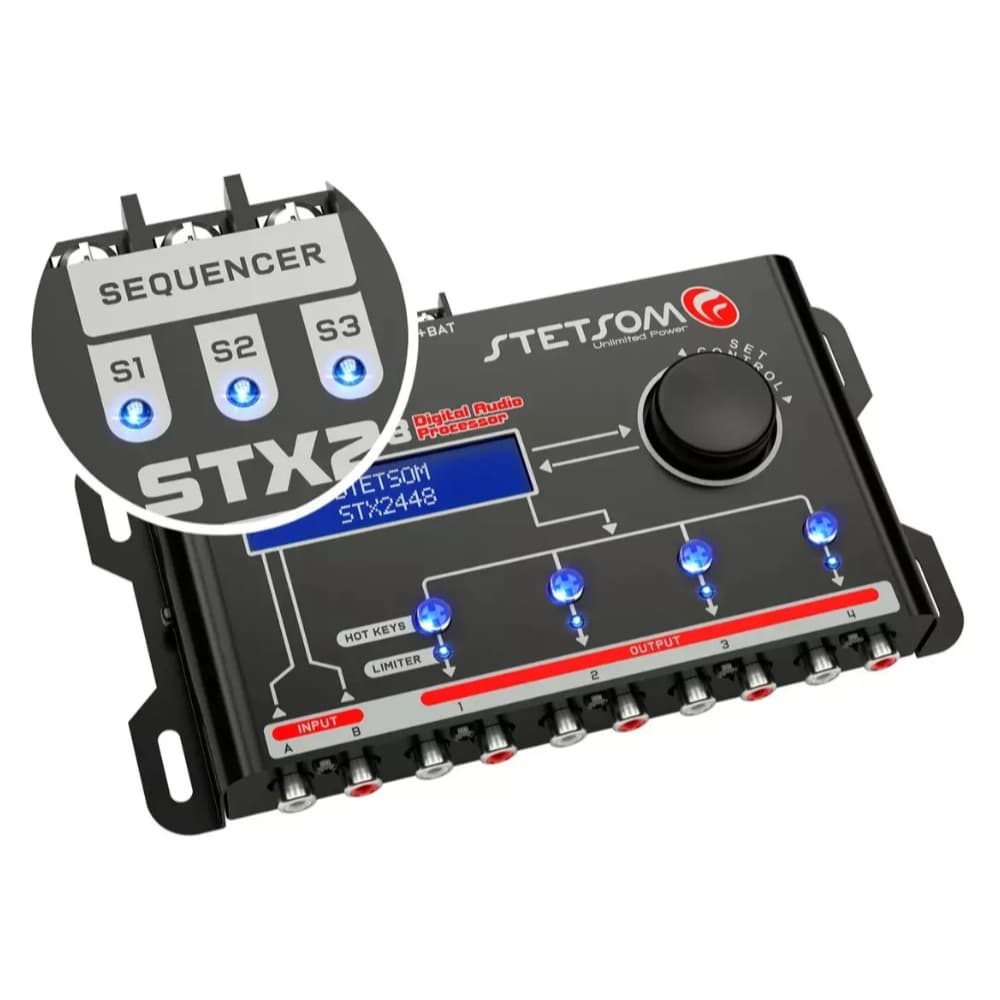 Processador De Áudio Stx2448 Stetsom Digital Sequencer Novo 4 Saidas