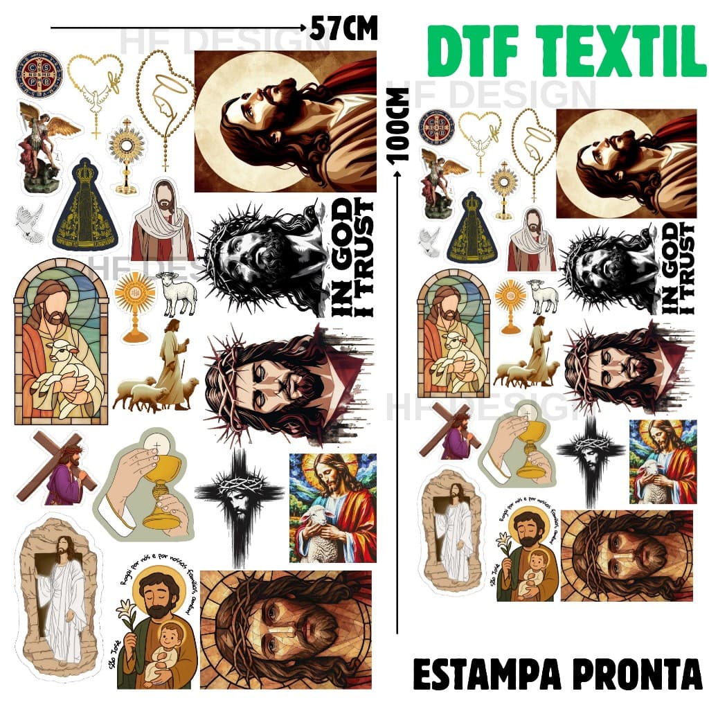 Aplique Termocolante DTF Textil Estampa Para Tecidos e Camisetas Artes Pronta 6060-54 Envio 24hs