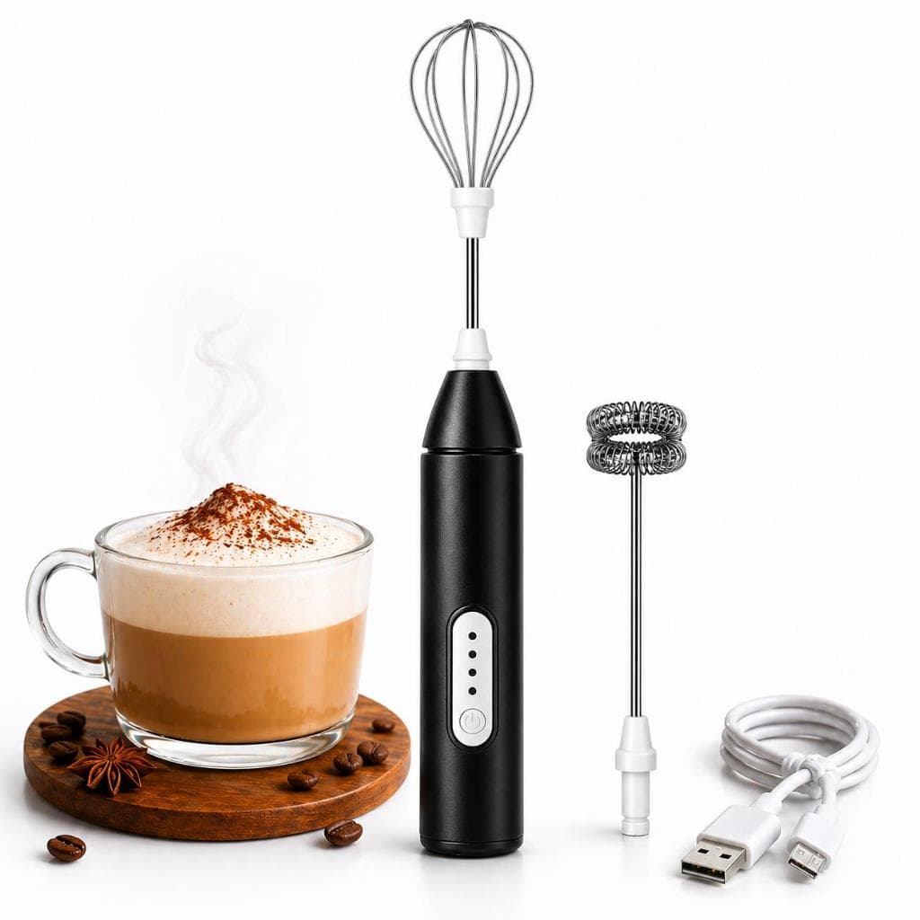 Mini Mixer Eletrico Portatil 3 Velocidades Espumador Leite Cafe Cappuccino Batedor Ovos Whey