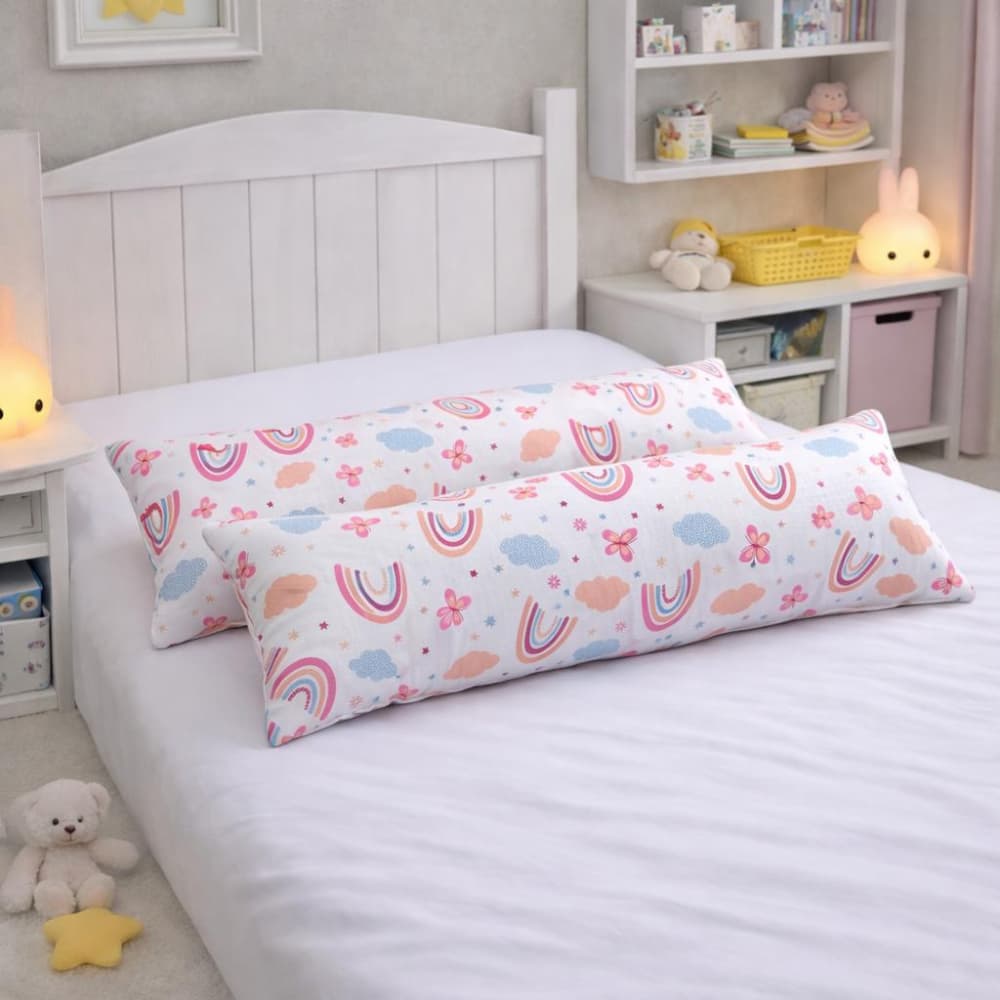 Kit 2 Travesseiros Cheios Xuxinhos Borboleta 0,90x 0,25 Infantil de Corpo para Dormir Estampas Luxo