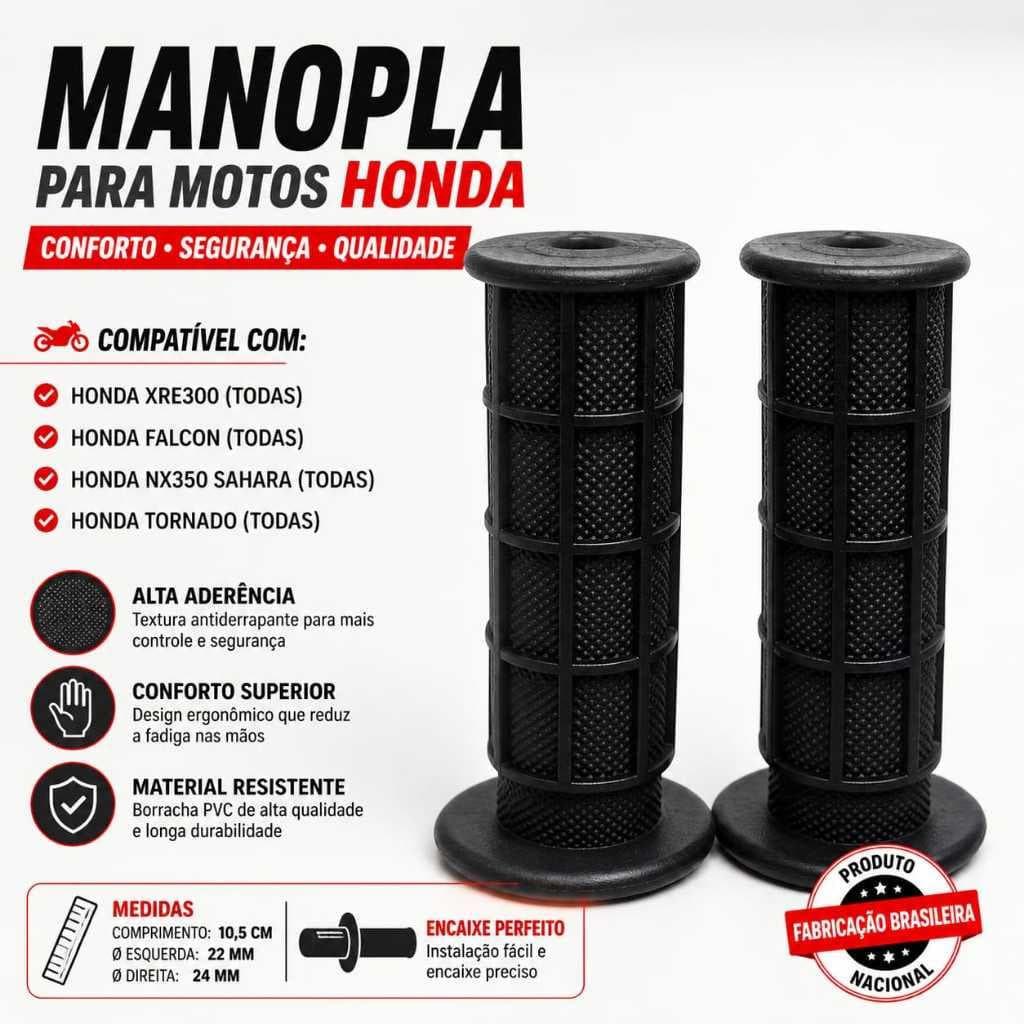 Manopla Moto Honda Bross Tornado Falcon Xre 125 150 Par