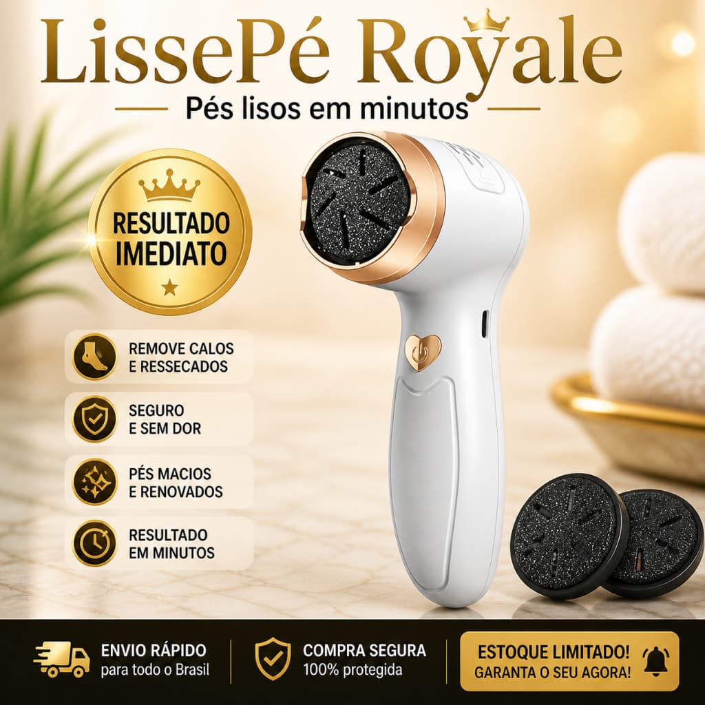 LissePé Royale Esfoliador Elétrico para Pés | Remove Calos USB  Lixa Elétrica Portátil Profissional