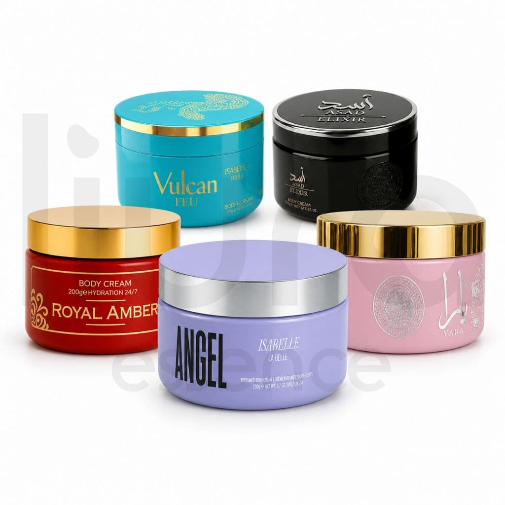 Creme Hidratante Perfume Arabe Asad Fakhar Yara Angel Isabelle la Belle 200g - Creme em Pote 200ml