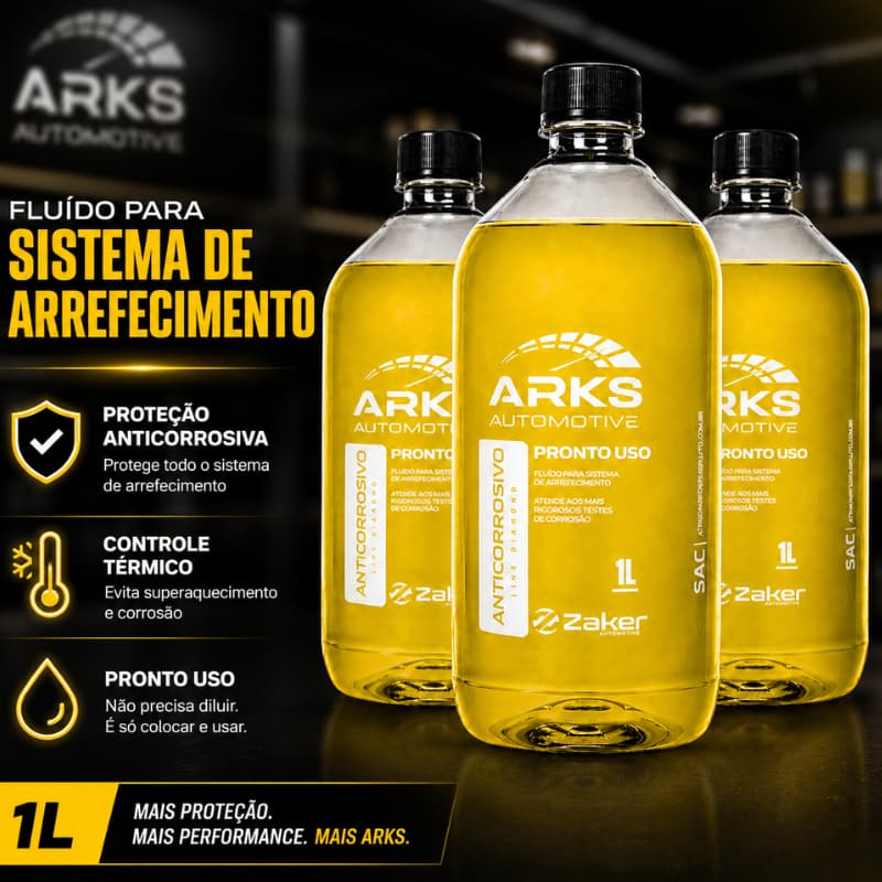Aditivo Anticorrosivo Arks 3 Litros Radiador Motor Limpeza Honda Vw Chevrolet Fiat