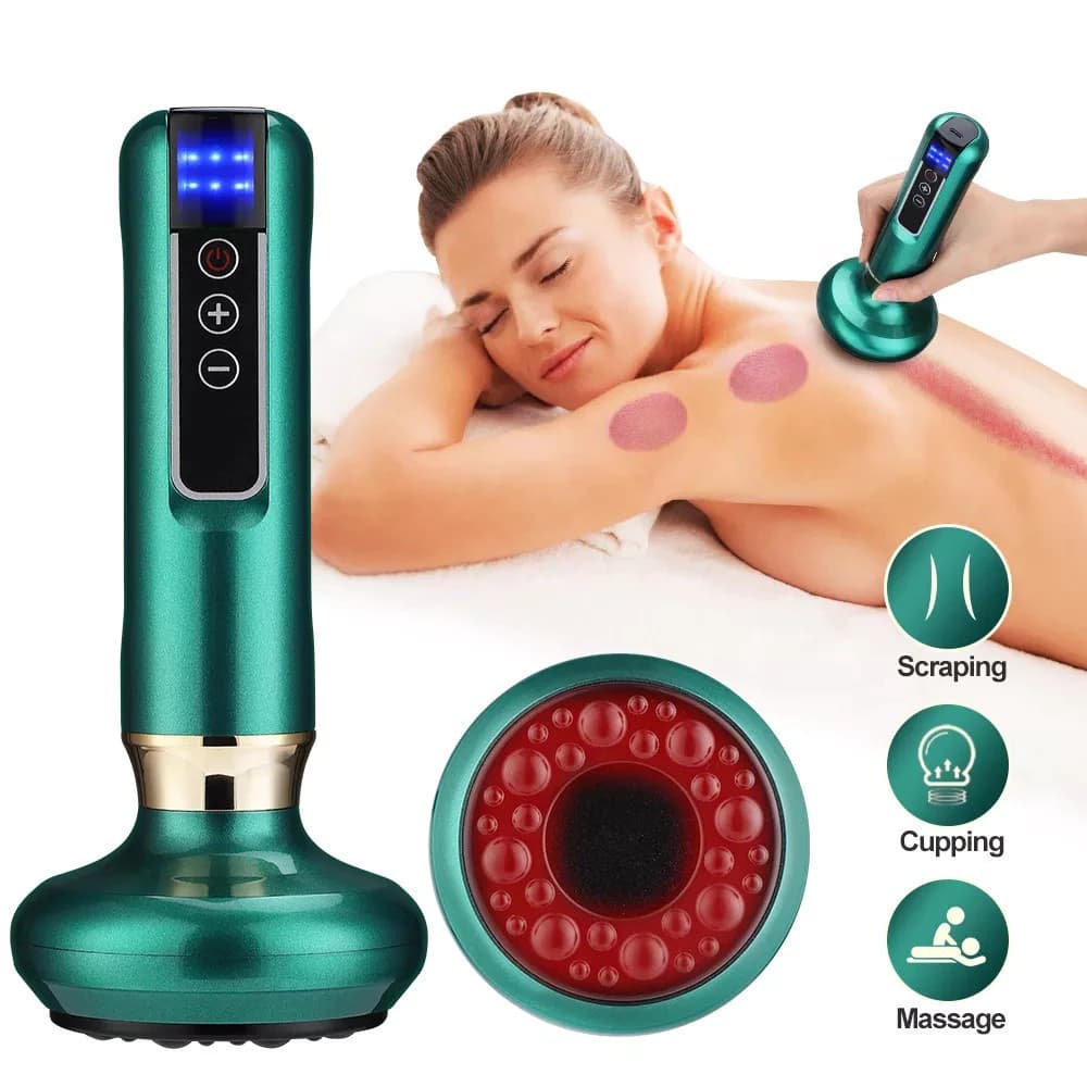 Ventosa Elétrica Massageador A Vácuo GuaSha Beleza Saúde Massagem De Raspagem De Calor
