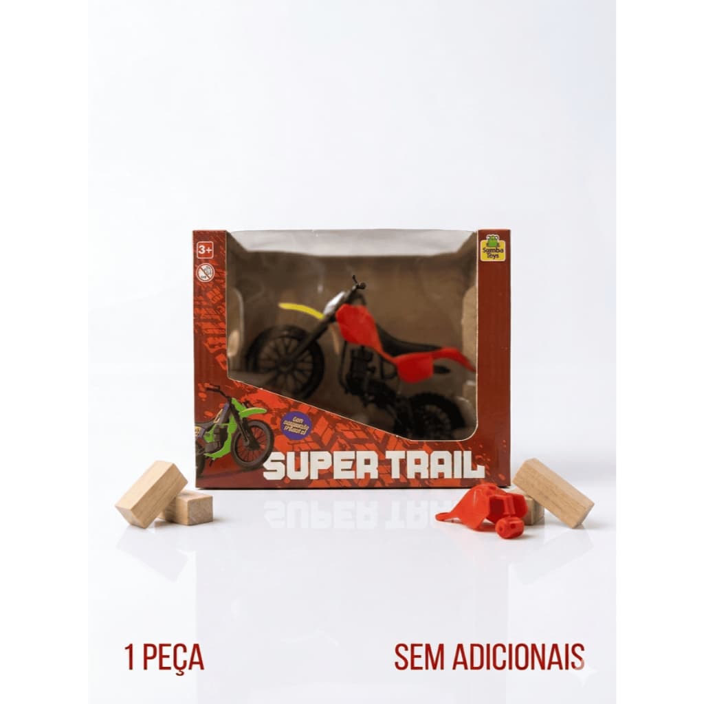 Moto Super Trail Brinquedo Infantil Motocicleta Plástico Resistente Criança