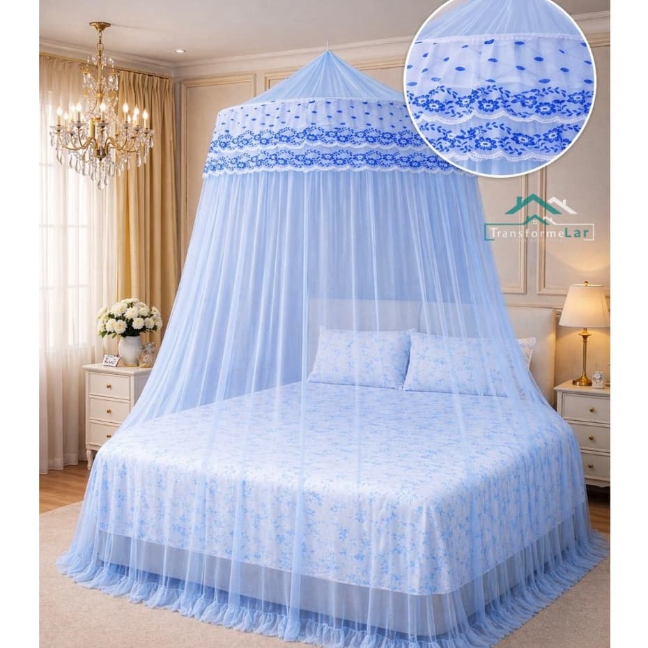 Mosquiteiro Teto Casal Box/Queen  Indiano C/ Elastico Promoção