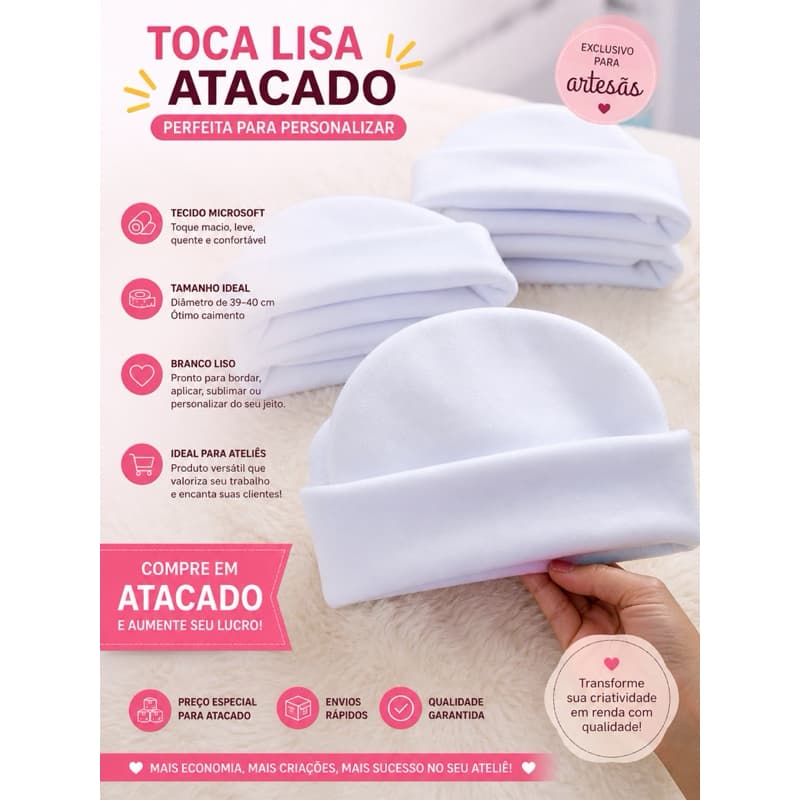 toucas rn para personalizar no atacado