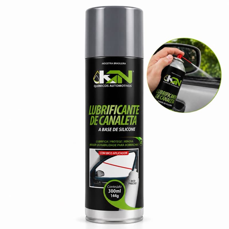 Silicone Spray Canaleta Automotivo 300ml | Elimina Ruídos e Desliza Vidros na Hora