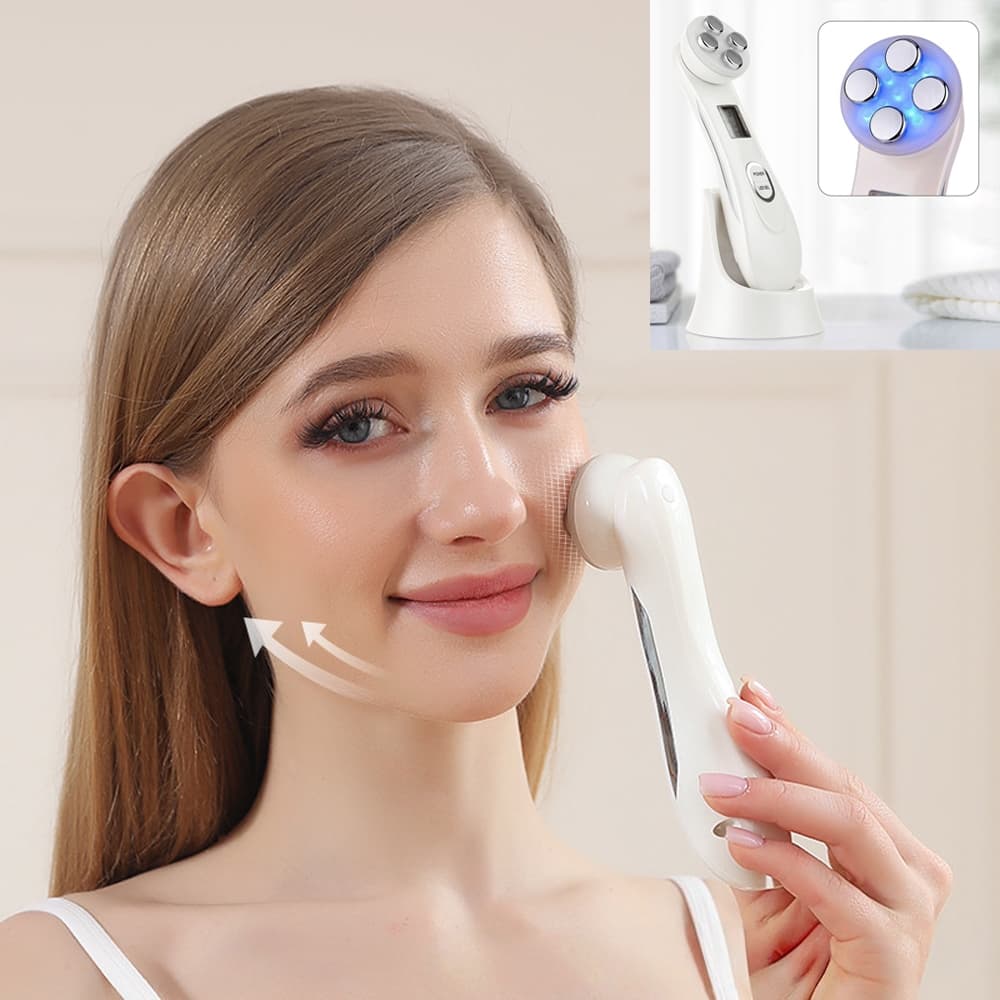 ONEX Aparelho de Beleza Facial 5 em 1 LED, Radiofrequência e Microcorrente para Lifting e Anti-Idade
