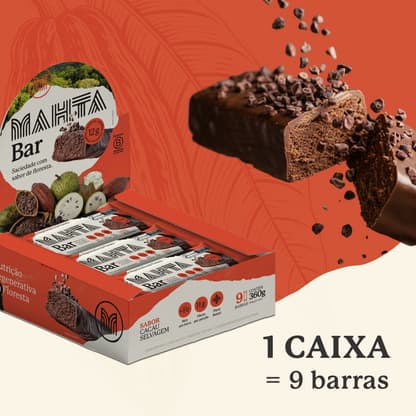 Barra Proteina Nutriçao Mahta Bio Bar Cacau Selvagem 40gr