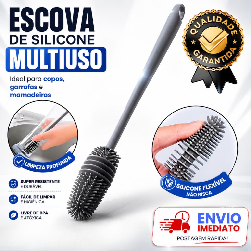 Escovas De Lavar Garrafa Mamadeira Copos Multiuso De Silicone