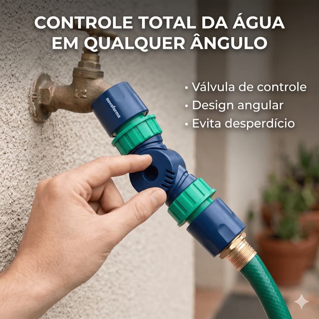 Conector Rápido Angular com Válvula