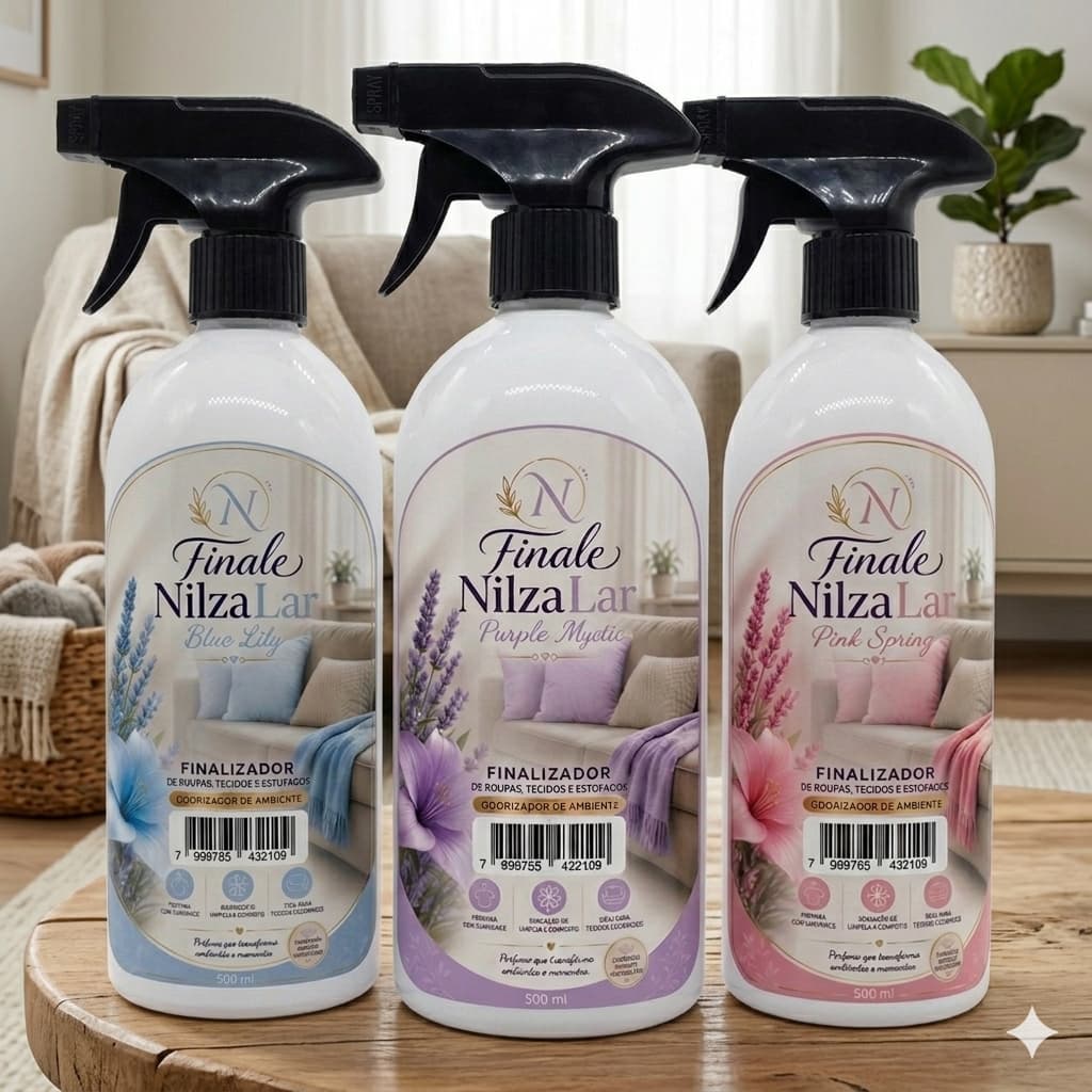 Finale Nilzalar Bouquet Cheiro De Rico Finalizador de Tecidos Aromatizante Ambiente Estofado Cama Cortina 500ml