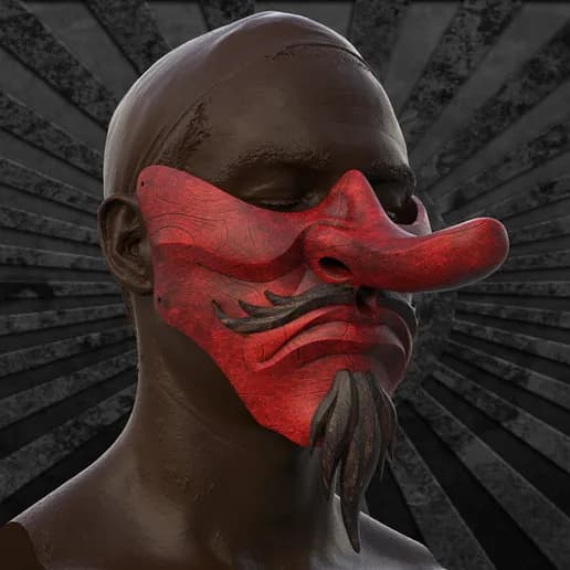 Máscara Tengu japonesa